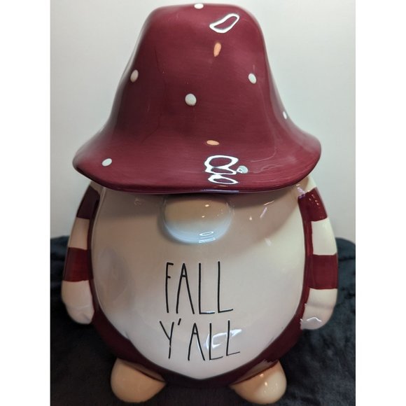 Rae Dunn Fall Y'all Gnome Cookie Jar Cute Overload Ceramic - Picture 3 of 12